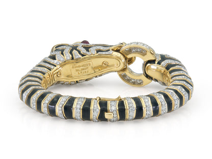 David Webb Diamond Zebra Bracelet