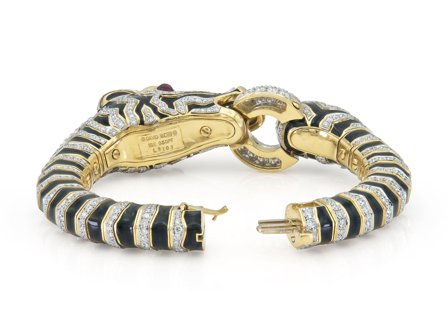 David Webb Diamond Zebra Bracelet