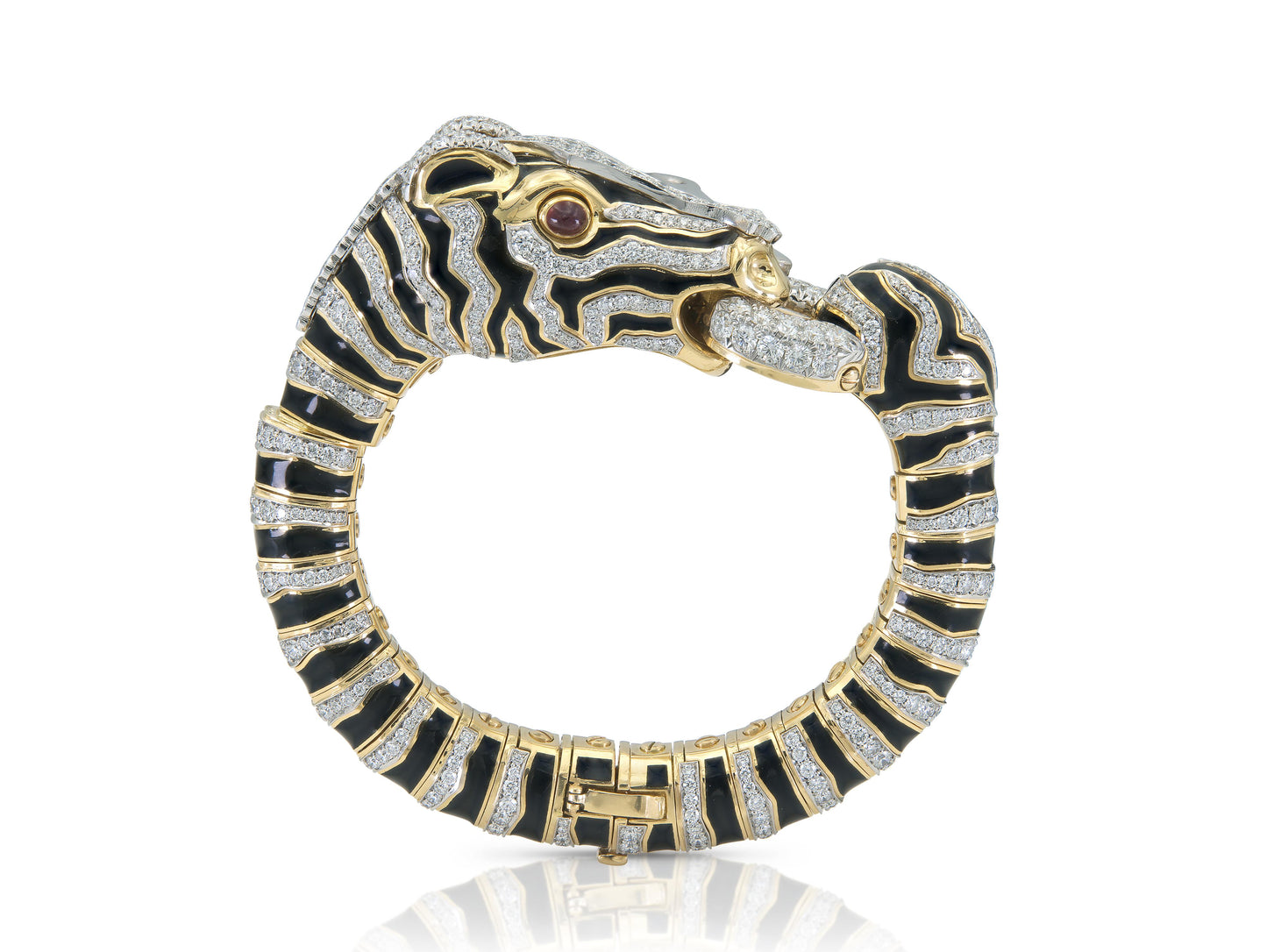 David Webb Diamond Zebra Bracelet