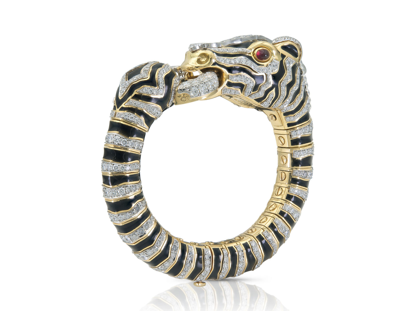 David Webb Diamond Zebra Bracelet