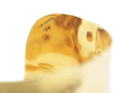 Vintage 1960s Cartier Gold Crumble Cuff Bracelet