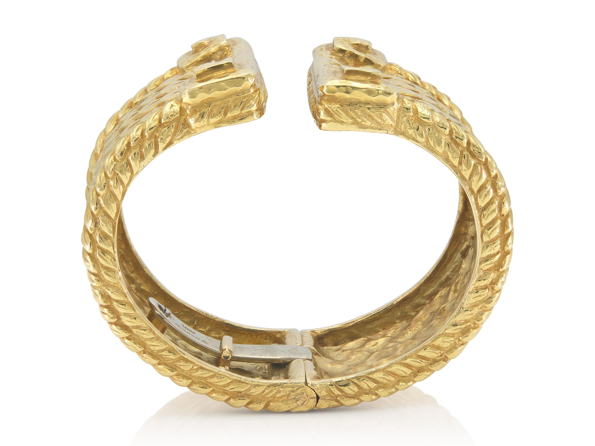 Vintage 1970s David Webb Gold Scales Cuff Bracelet