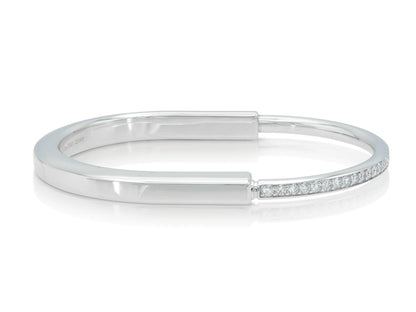 Tiffany & Co. Lock Bangle Bracelet with Diamonds