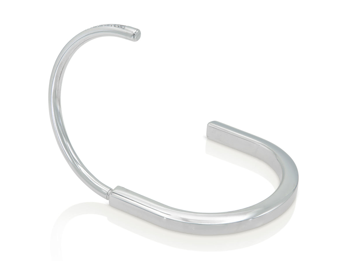 Tiffany & Co. Lock Bangle Bracelet with Diamonds