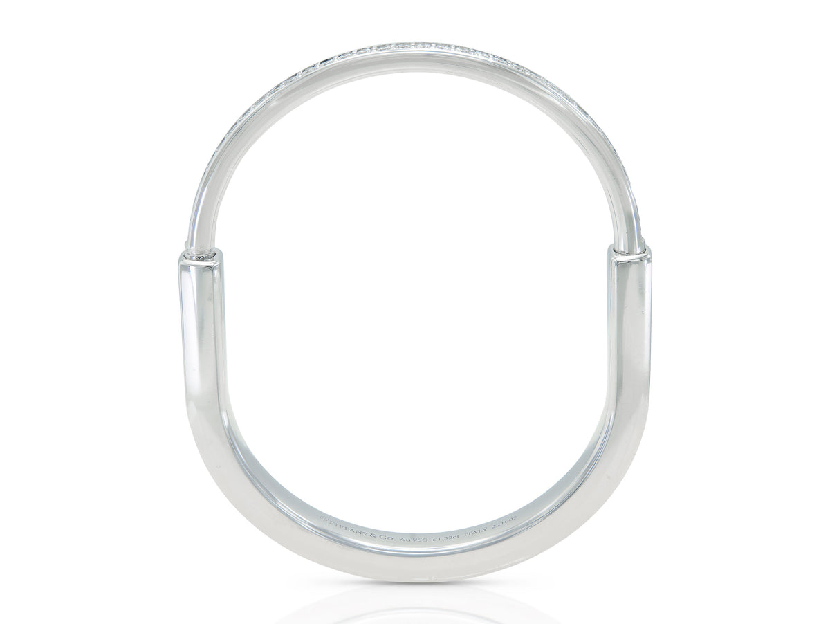 Tiffany & Co. Lock Bangle Bracelet with Diamonds