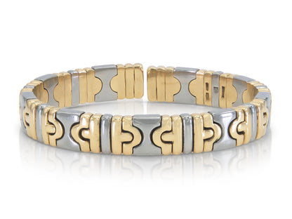 Vintage 1990s Bvlgari Two-Toned Parentesi Cuff Bracelet