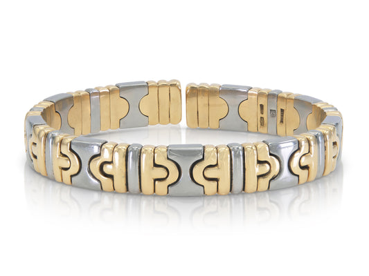 Vintage 1990s Bvlgari Two-Toned Parentesi Cuff Bracelet