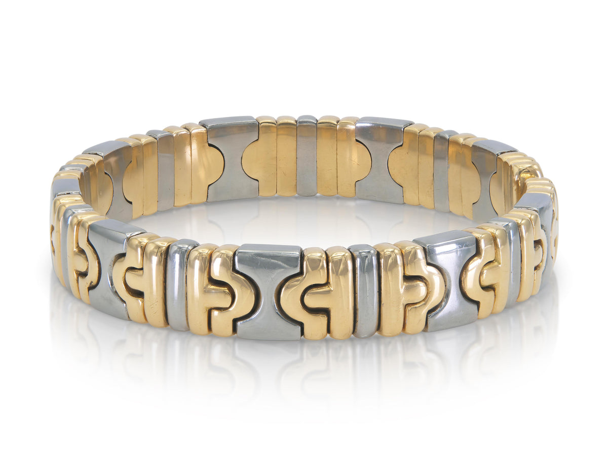 Vintage 1990s Bvlgari Two-Toned Parentesi Cuff Bracelet