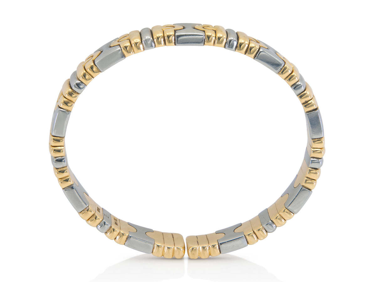 Vintage 1990s Bvlgari Two-Toned Parentesi Cuff Bracelet