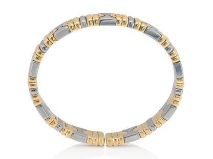 Vintage 1990s Bvlgari Two-Toned Parentesi Cuff Bracelet