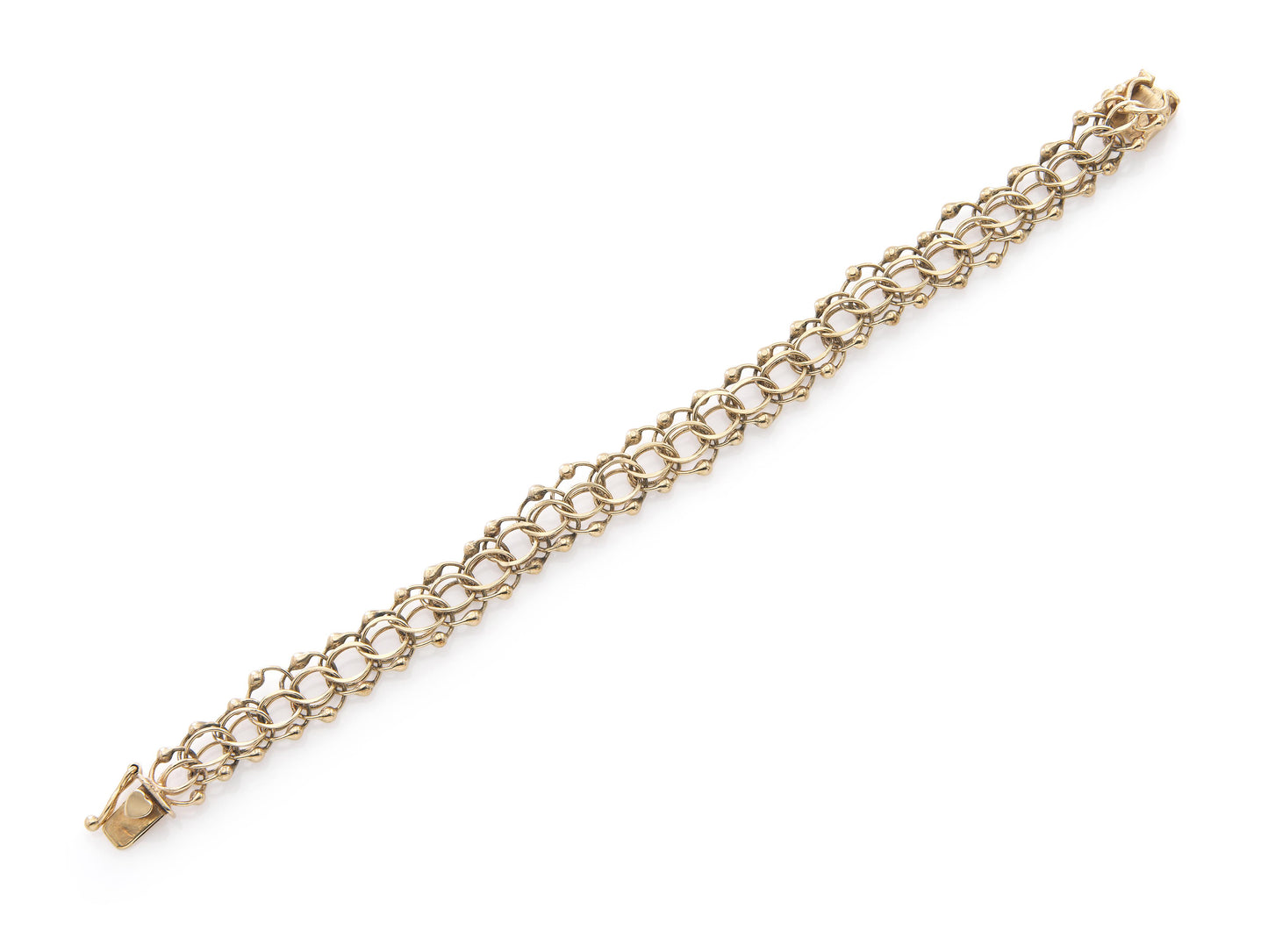 Vintage 1940s Retro Gold Link Bracelet