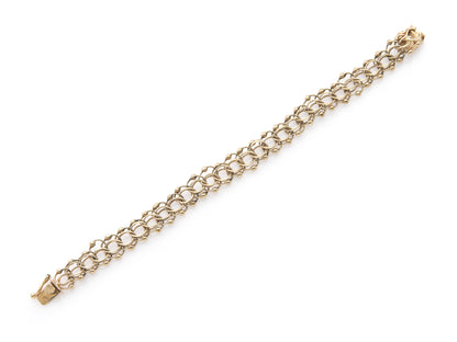 Vintage 1940s Retro Gold Link Bracelet