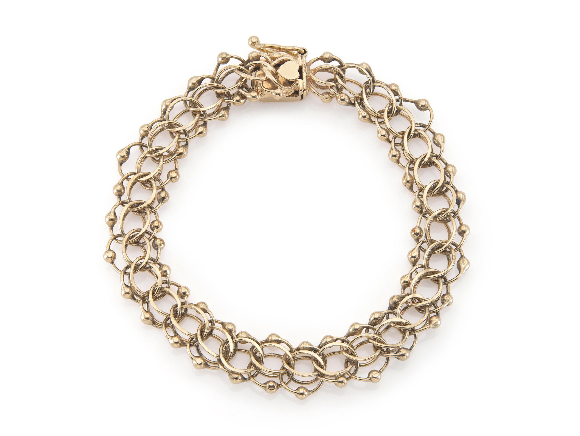 Vintage 1940s Retro Gold Link Bracelet