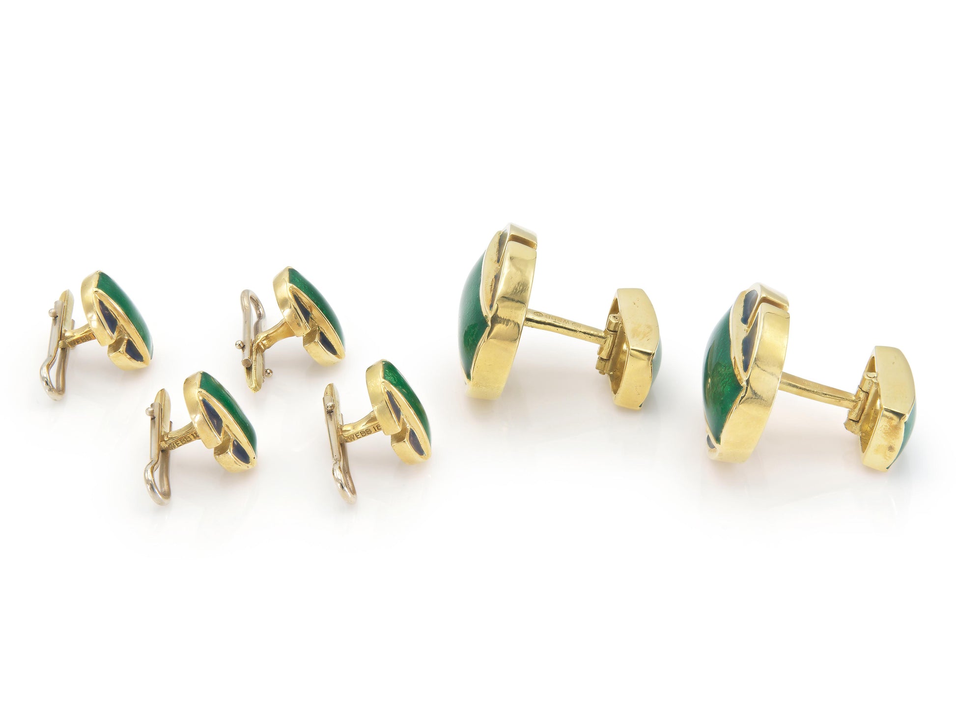 Vintage 1970s David Webb Enamel Stud Set