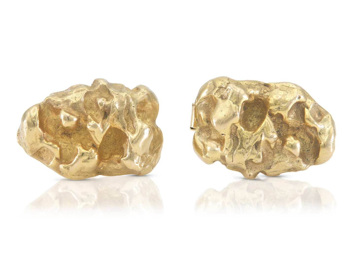Vintage 1980s Gold Nugget Cufflinks