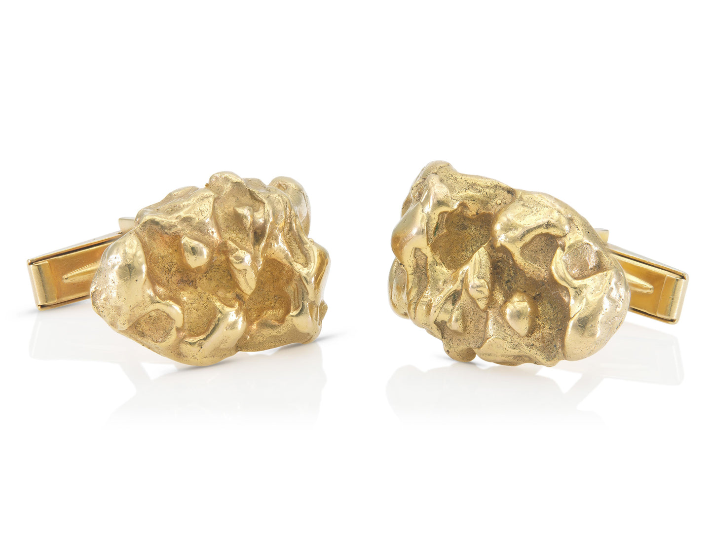 Vintage 1980s Gold Nugget Cufflinks