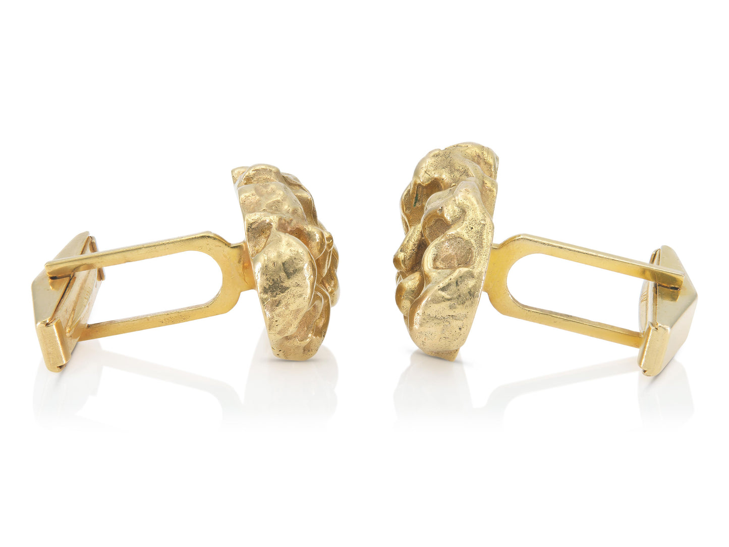 Vintage 1980s Gold Nugget Cufflinks