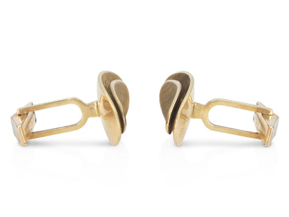Vintage 1950s Gold Cufflinks with Sapphires