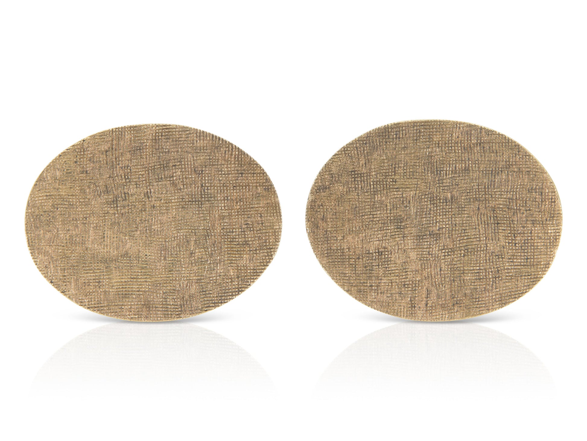 Vintage 1960s Gold Oval Cufflinks