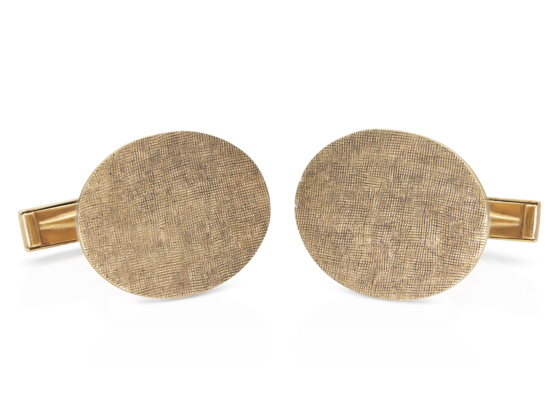 Vintage 1960s Gold Oval Cufflinks
