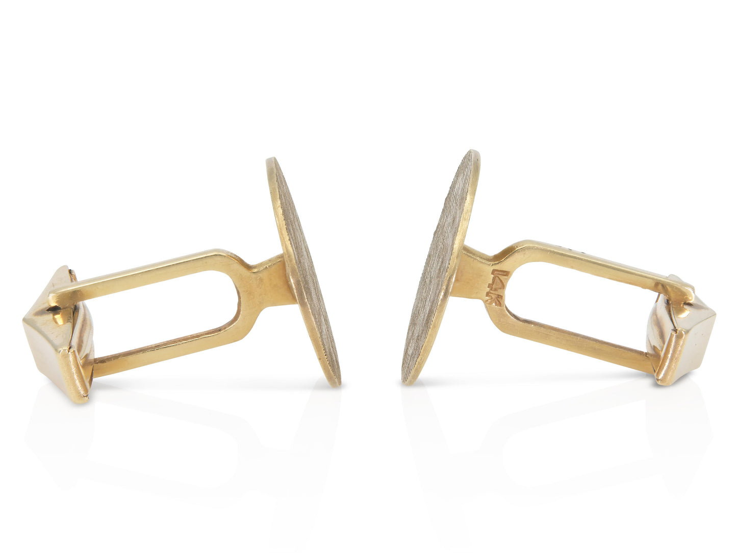 Vintage 1960s Gold Oval Cufflinks