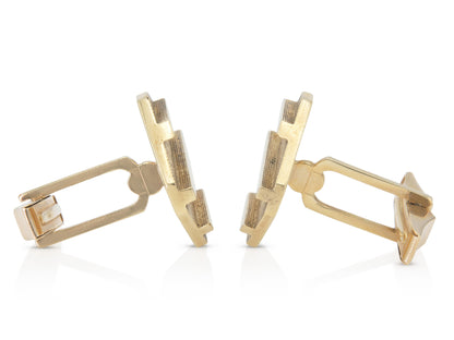 Vintage 1970s Gold Lozenge Cufflinks