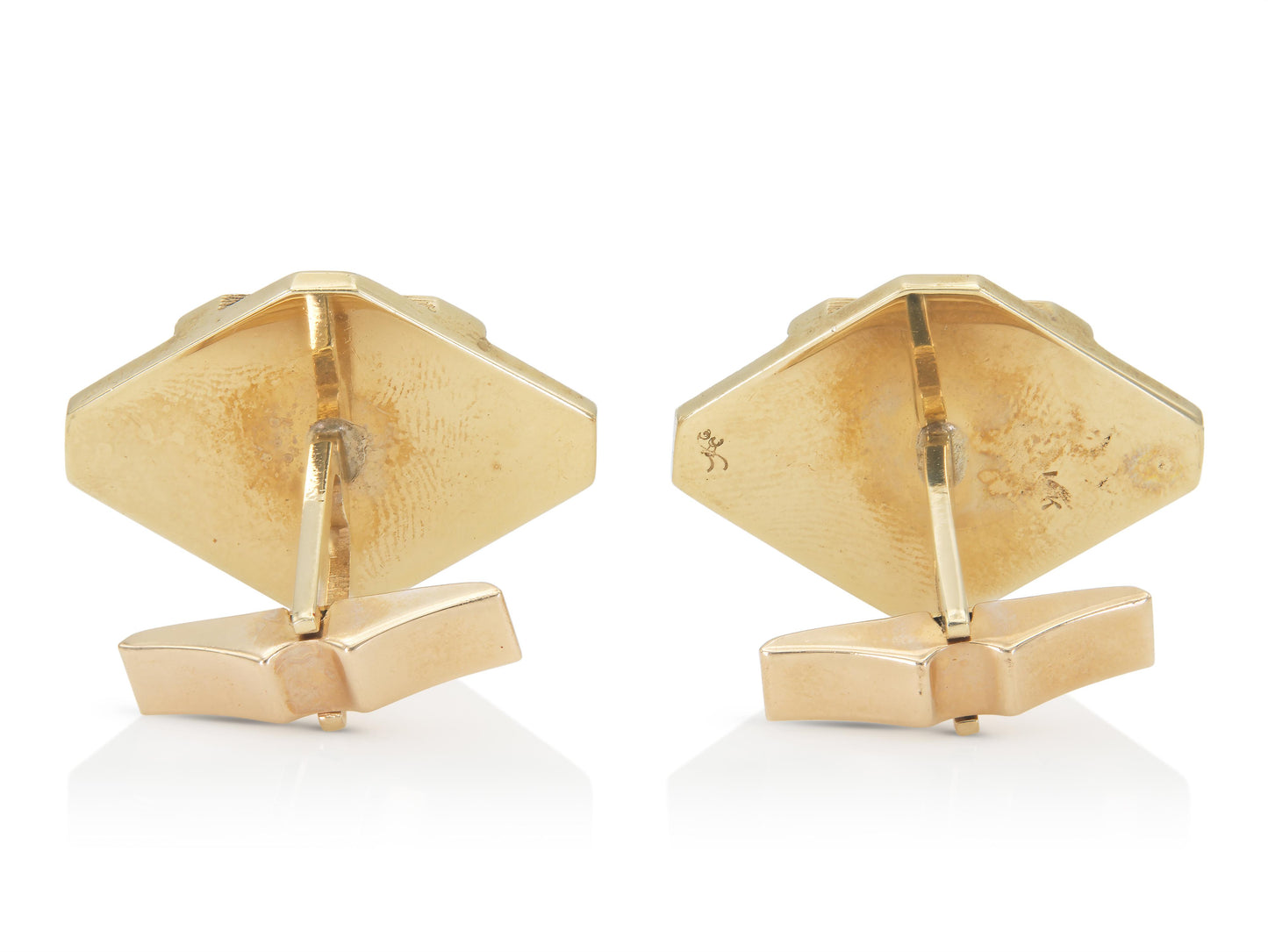 Vintage 1970s Gold Lozenge Cufflinks