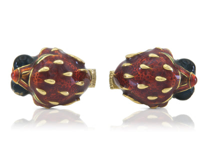 Vintage 1960s Enamel Tiger Cufflinks