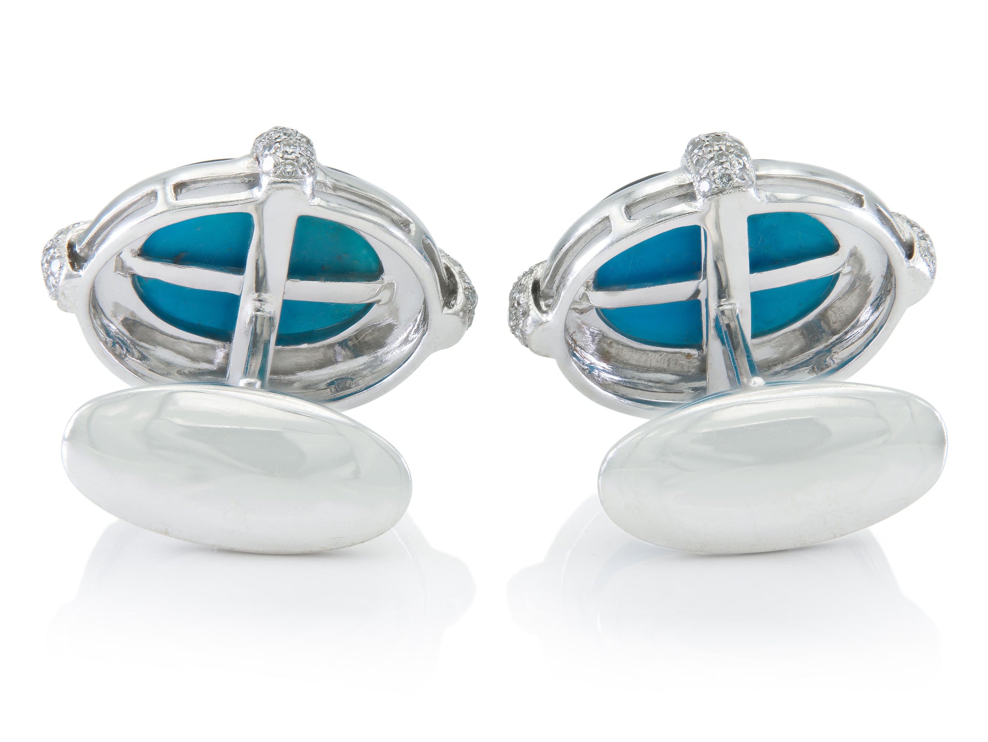 Turquoise, Onyx & Diamond Cufflinks
