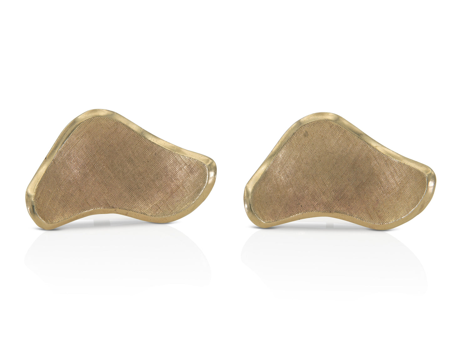 Vintage 1970s Abstract Gold Cufflinks