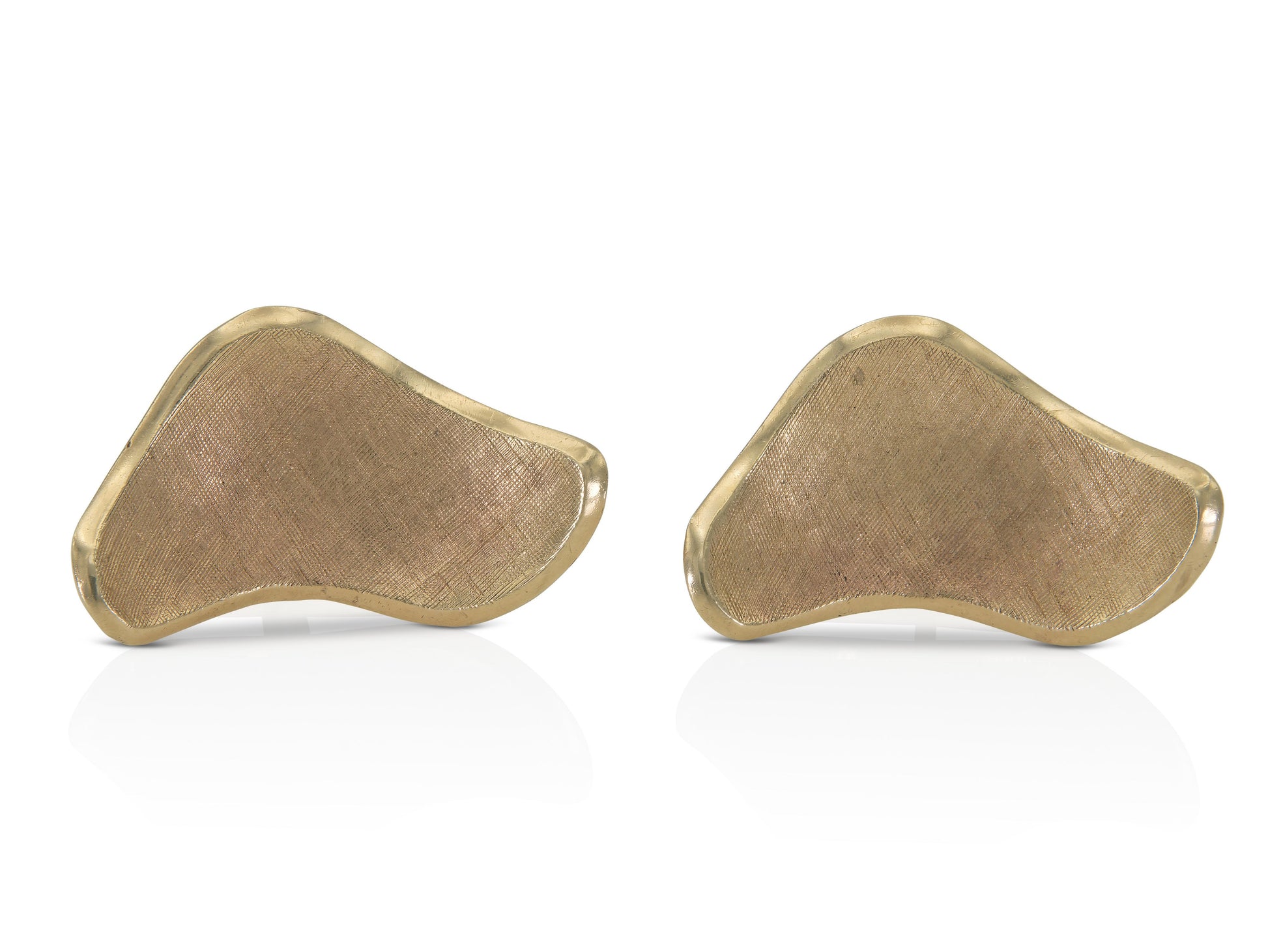 Vintage 1970s Abstract Gold Cufflinks