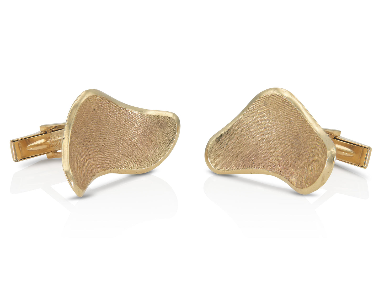 Vintage 1970s Abstract Gold Cufflinks