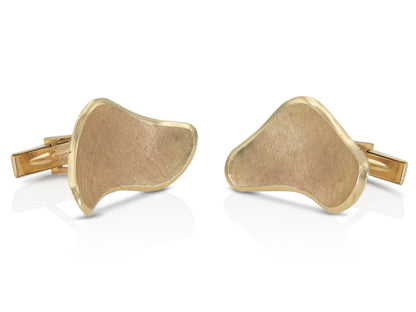 Vintage 1970s Abstract Gold Cufflinks