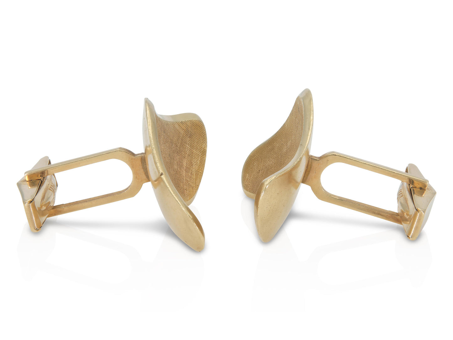 Vintage 1970s Abstract Gold Cufflinks
