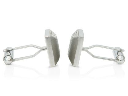 Vintage 1980s White Gold and Diamond Cufflinks