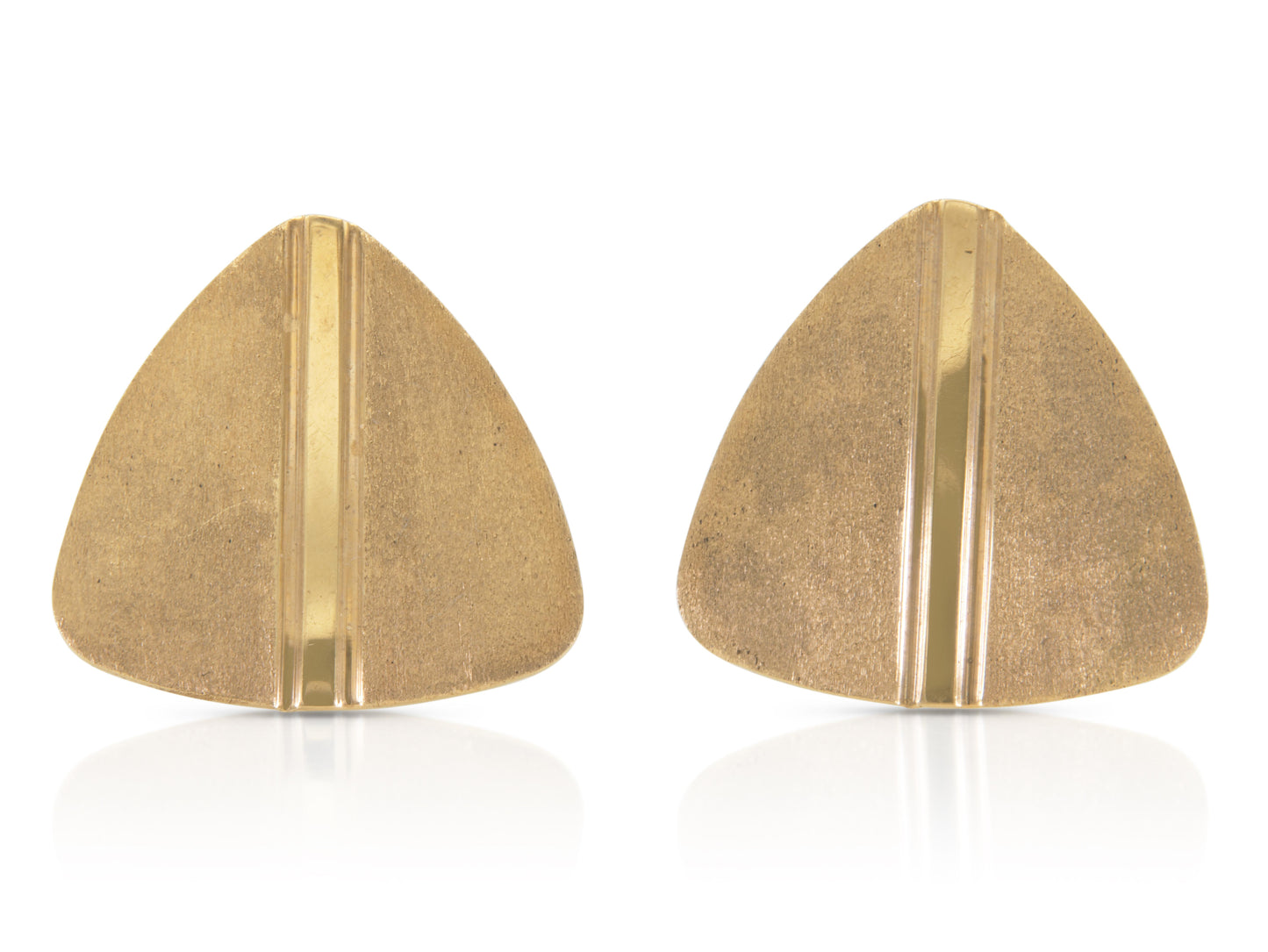 Vintage 1940s Retro Gold Triangular Cufflinks