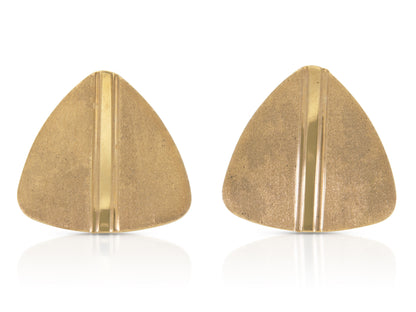 Vintage 1940s Retro Gold Triangular Cufflinks