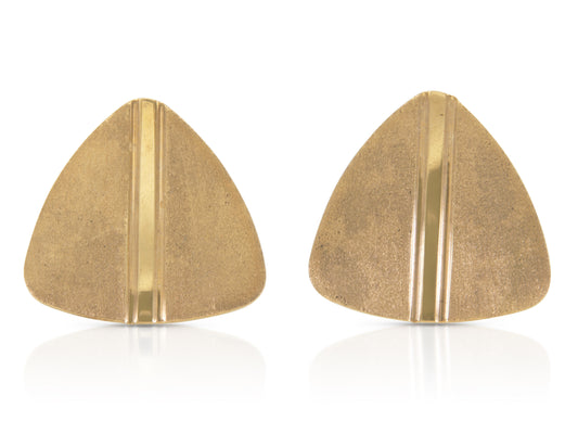 Vintage 1940s Retro Gold Triangular Cufflinks