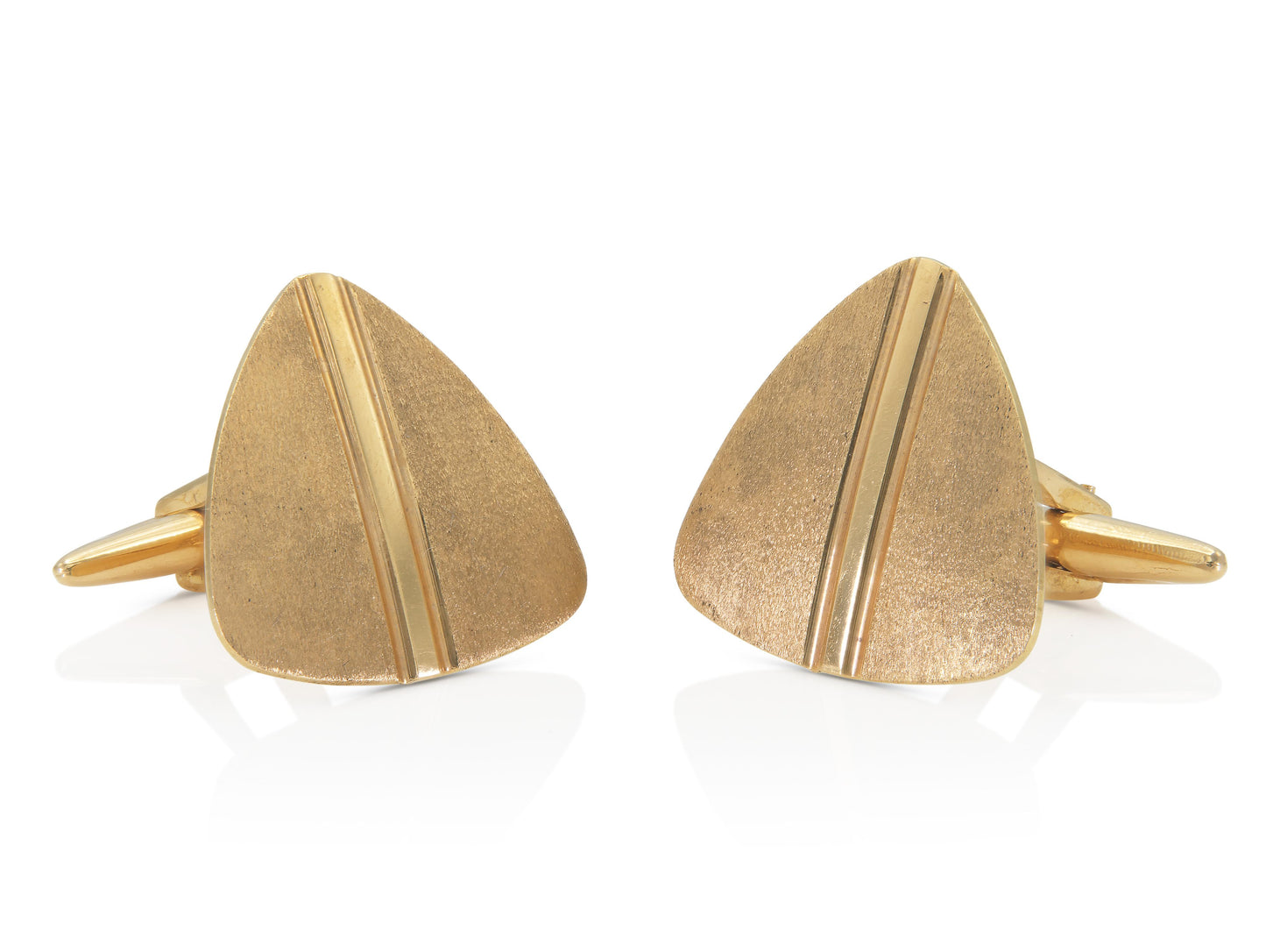 Vintage 1940s Retro Gold Triangular Cufflinks
