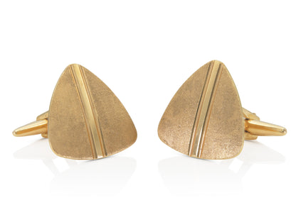 Vintage 1940s Retro Gold Triangular Cufflinks