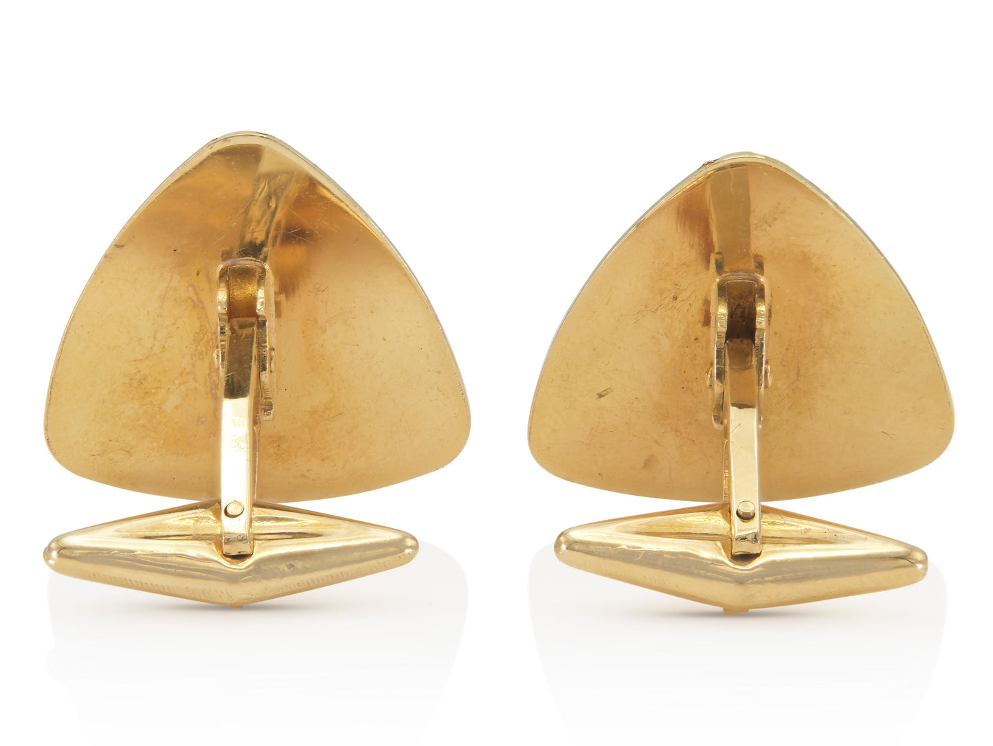 Vintage 1940s Retro Gold Triangular Cufflinks