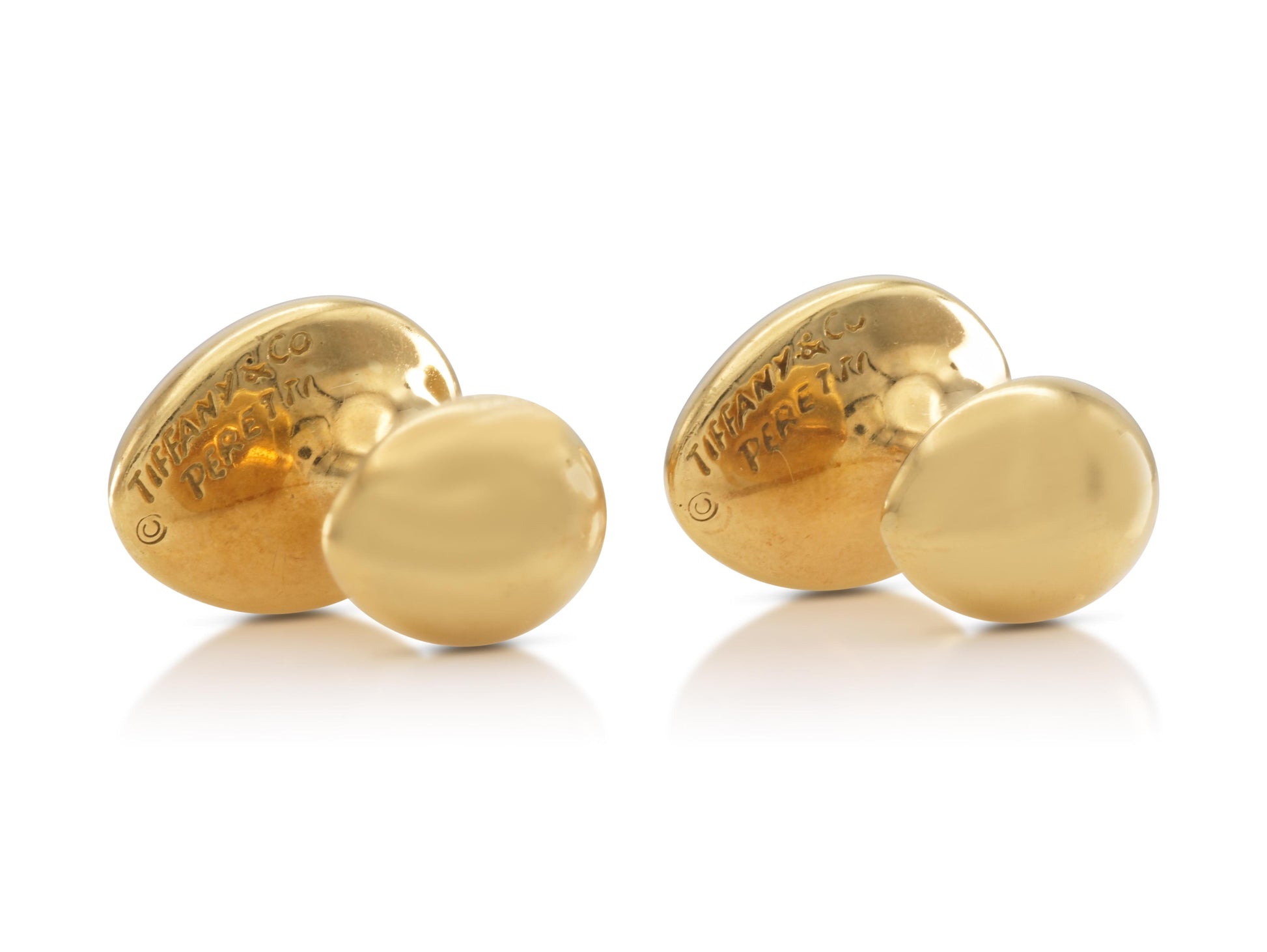 Vintage 1990s Tiffany & Co. Elsa Peretti Gold Cufflinks