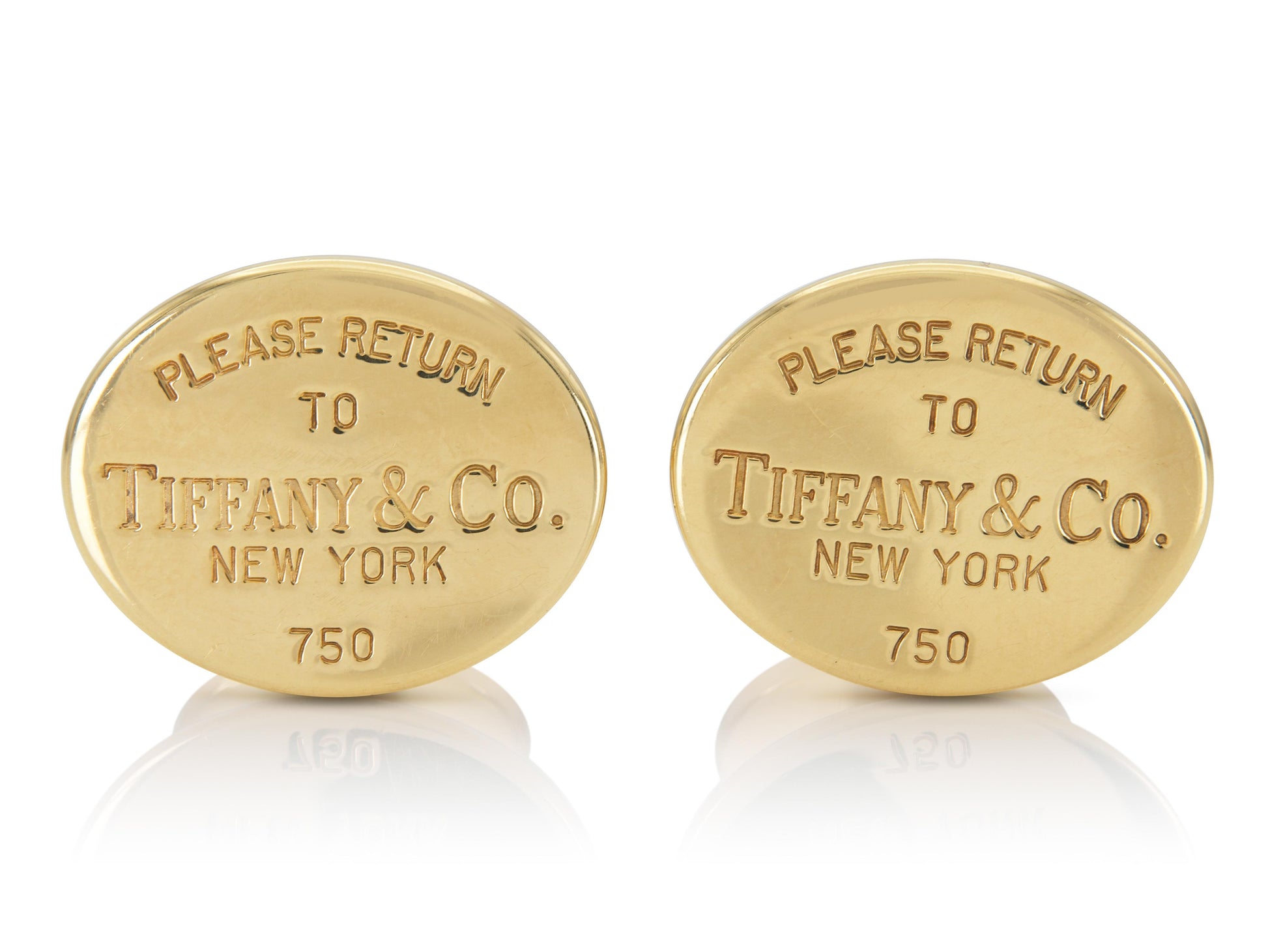 Tiffany & Co. Gold "Return to Tiffany" Cufflinks