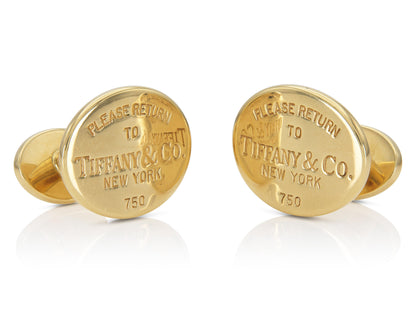 Tiffany & Co. Gold "Return to Tiffany" Cufflinks