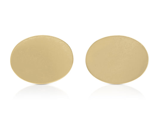 Vintage 1960s Gold Oval Cufflinks