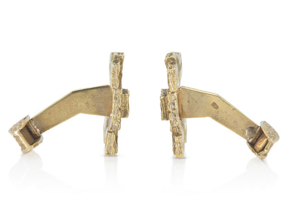 Vintage 1970s Gold Openwork Cufflinks