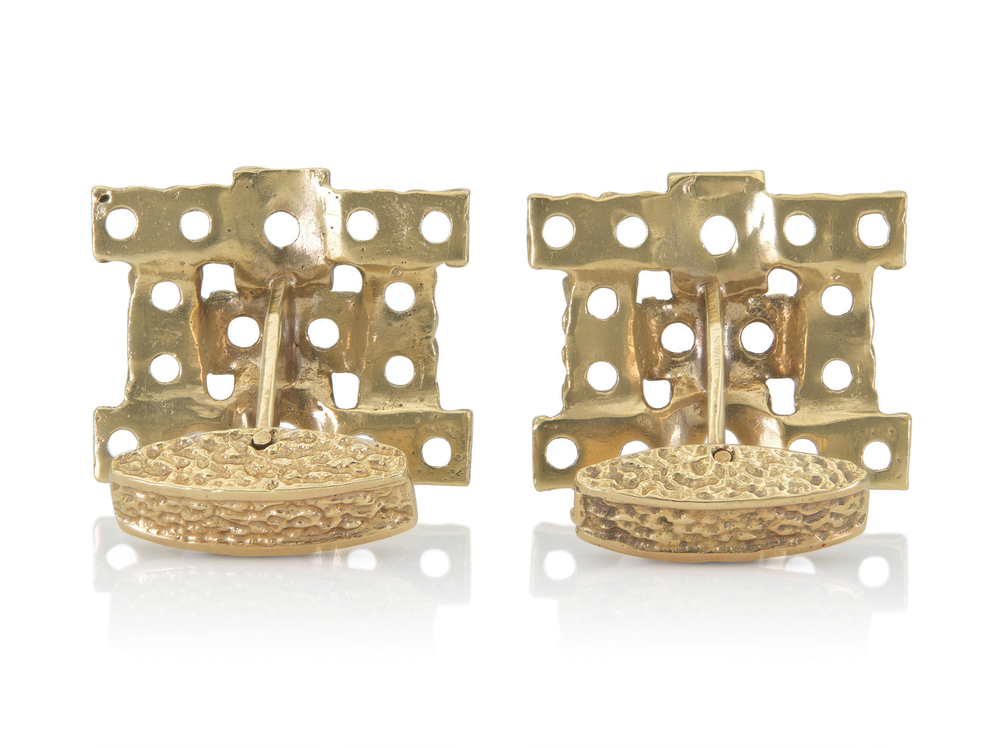 Vintage 1970s Gold Openwork Cufflinks