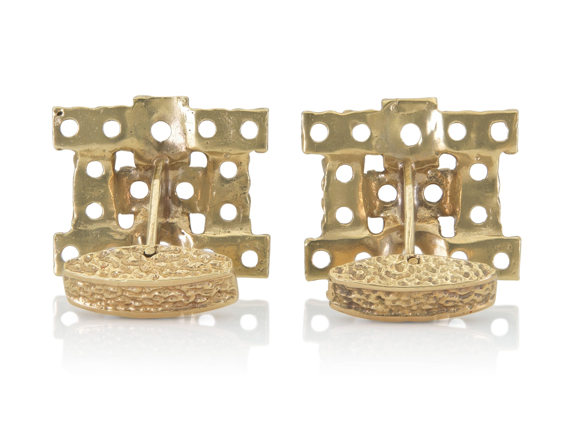 Vintage 1970s Gold Openwork Cufflinks