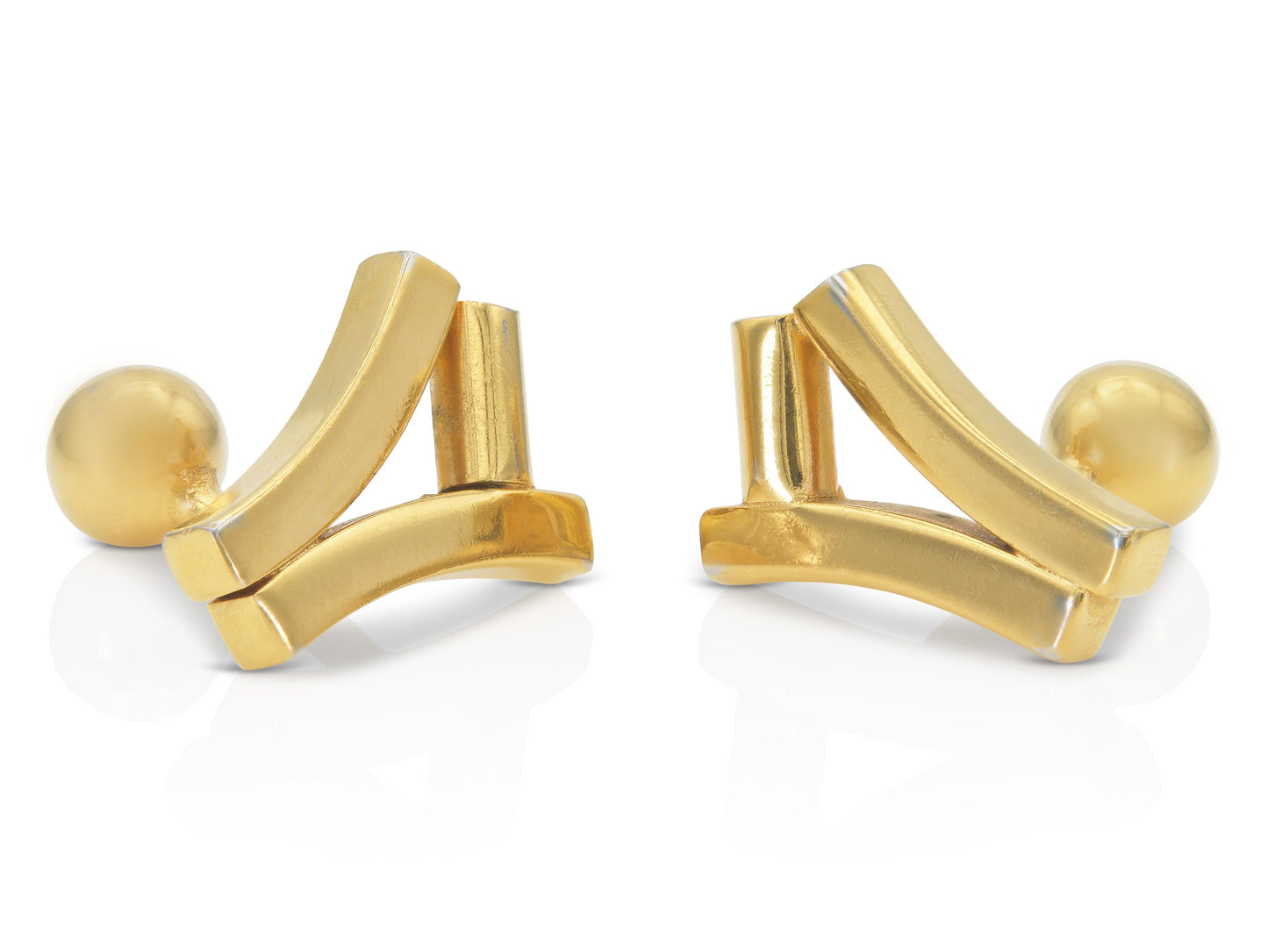 Vintage 1980s Cardin Abstract Gold Cufflinks