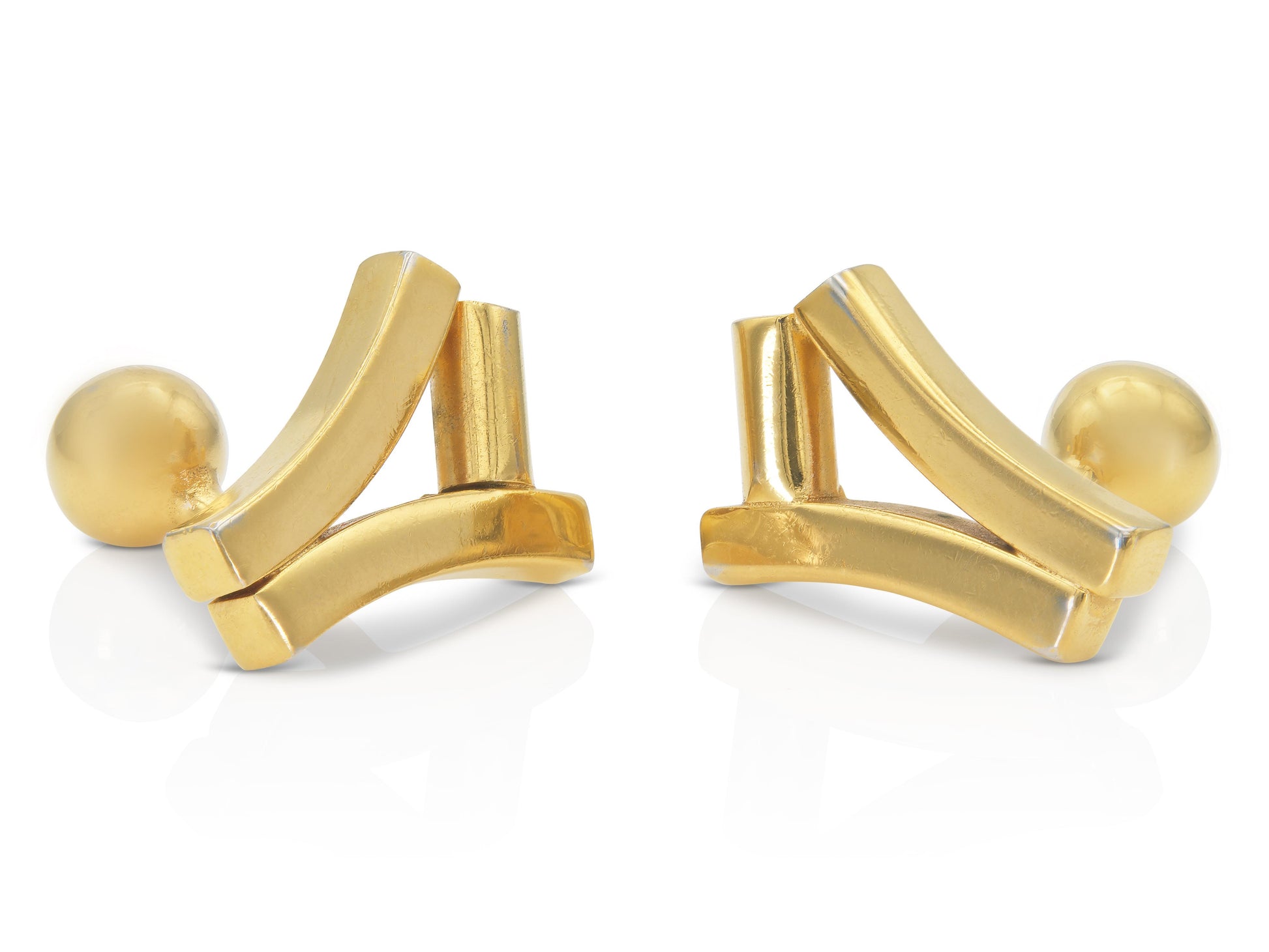 Vintage 1980s Cardin Abstract Gold Cufflinks